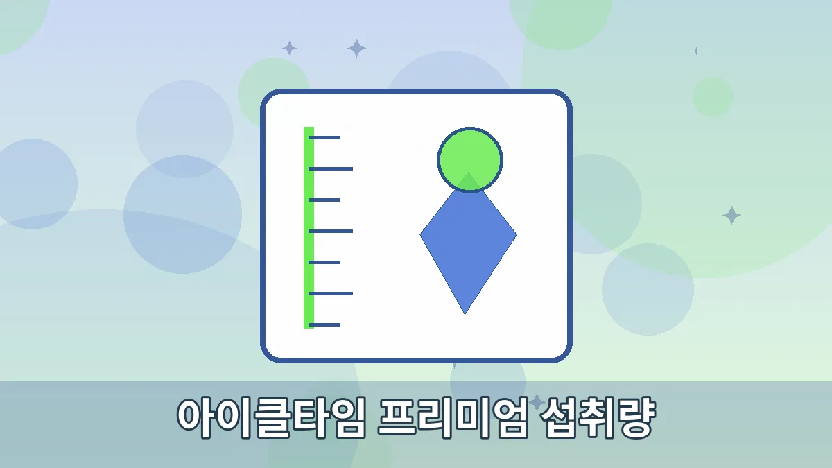 아이클타임 프리미엄 섭취량 안내 이미지 4